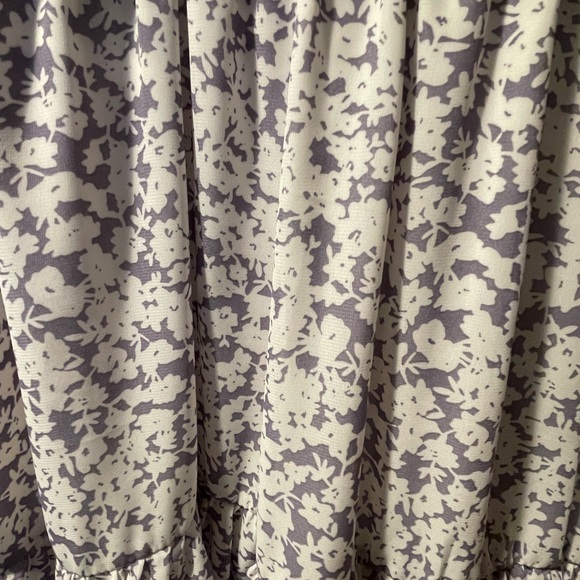 1.state Floral Smocked Bodice Ruffle Hem Long Sleeve Dress - Picture 3 of 3